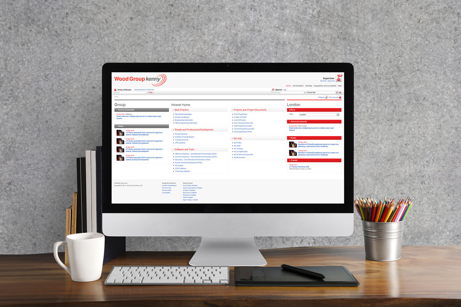 Wood Group Kenny bespoke extranet with document management by Achorda