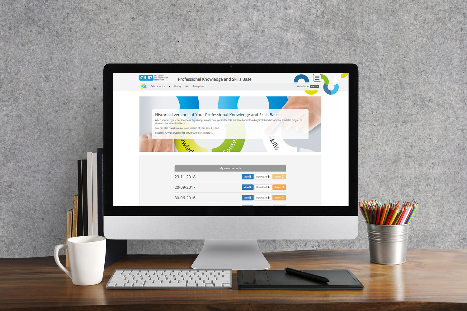 Cilip bespoke self assessment app by Achorda